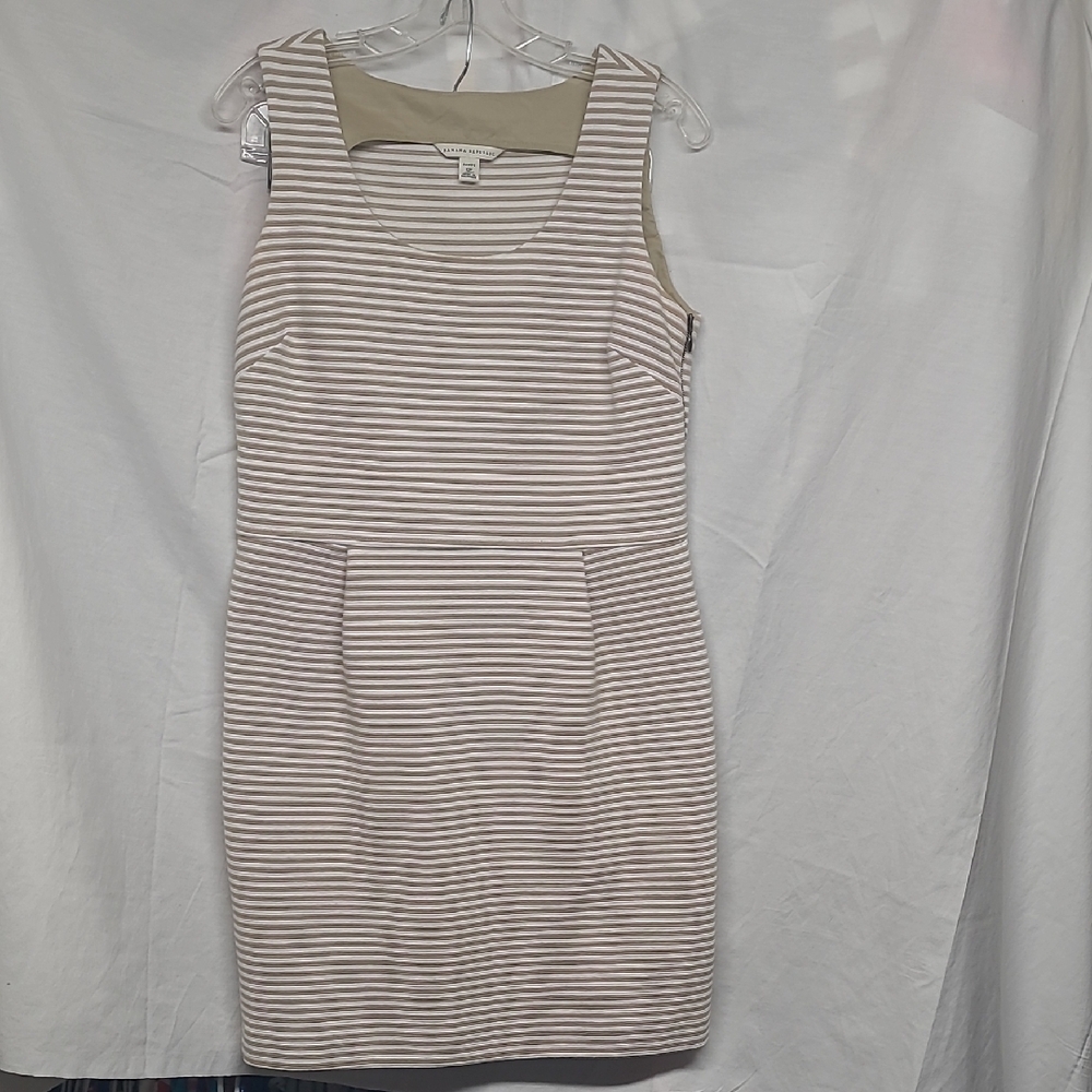 Banana Republic Cream and White Striped Mini Dress